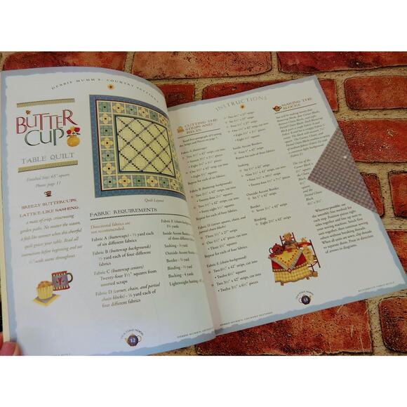 Vtg 2000 - Debbie Mumm's Country Settings - Dinnerware & Acc - Quilting Patterns - Picture 8 of 11